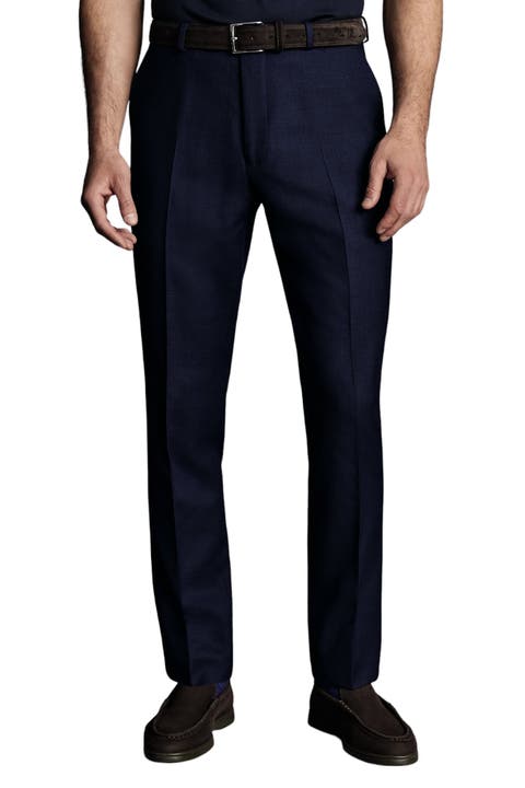 Slim Fit Natural Stretch Birdseye Suit Trouser