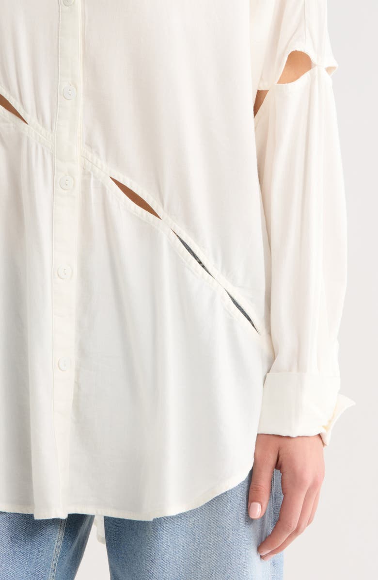 Topshop Splice Shirt, Alternate, color, 