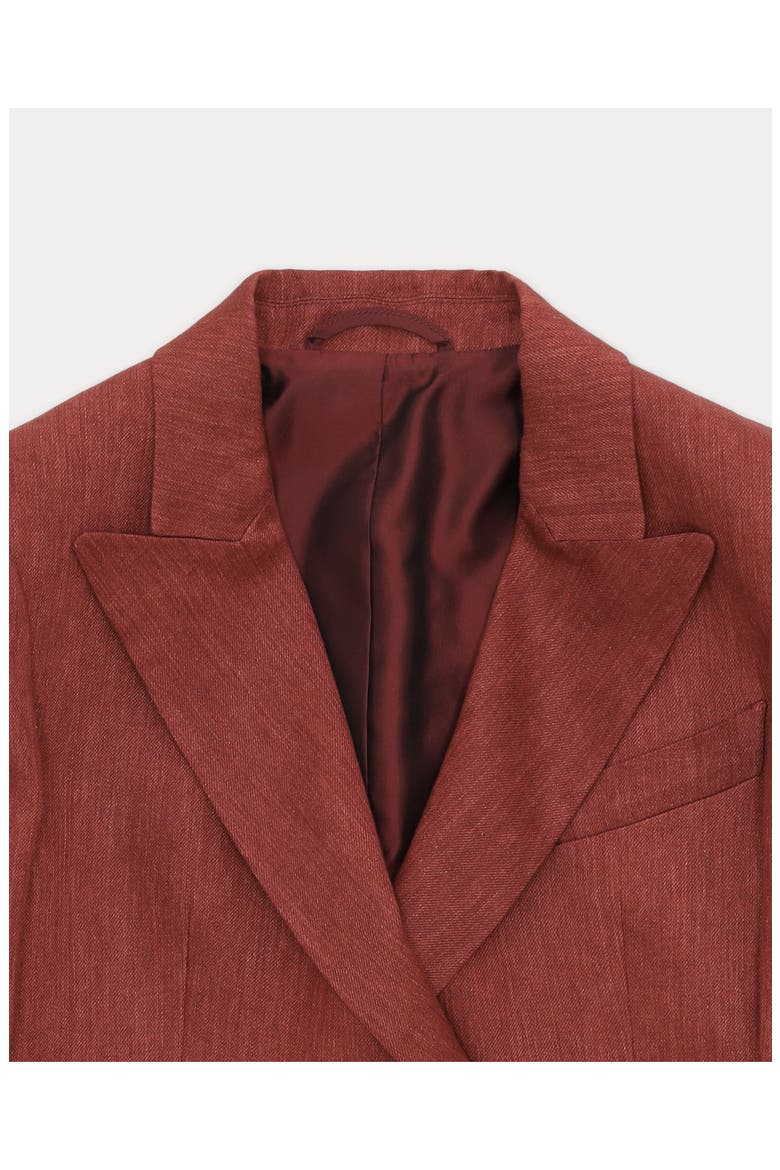 Bastien Classic Linen Jacket, Alternate, color, Burgundy