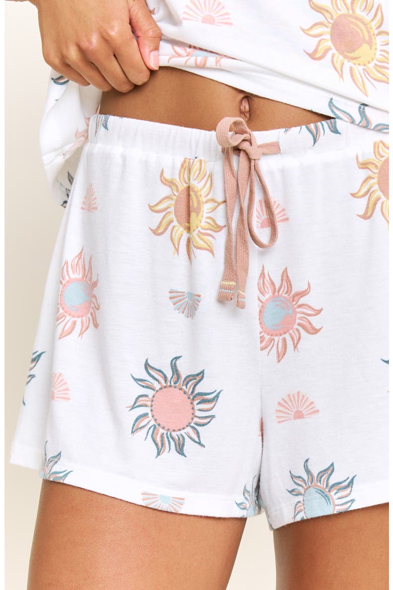 Star Seeker T-Shirt & Shorts Pajama Set, Alternate, color, IVORY WESTERN SUNS