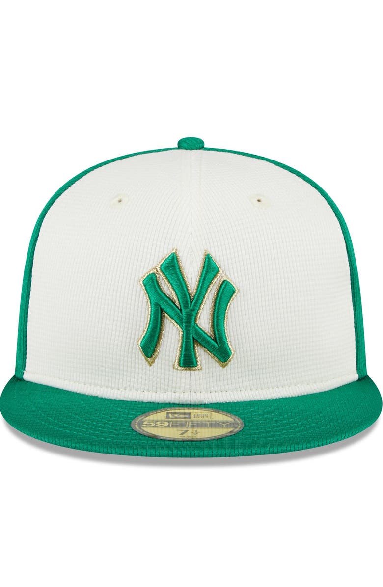 New Era Men's New Era White/Green New York Yankees 2024 St. Patrick's Day 59FIFTY Fitted Hat, Alternate, color, 