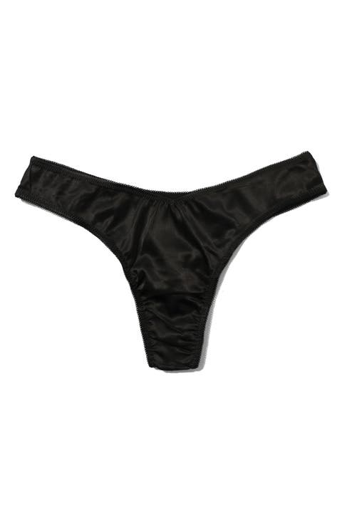 Dark & Dangerous High Cut Satin Thong
