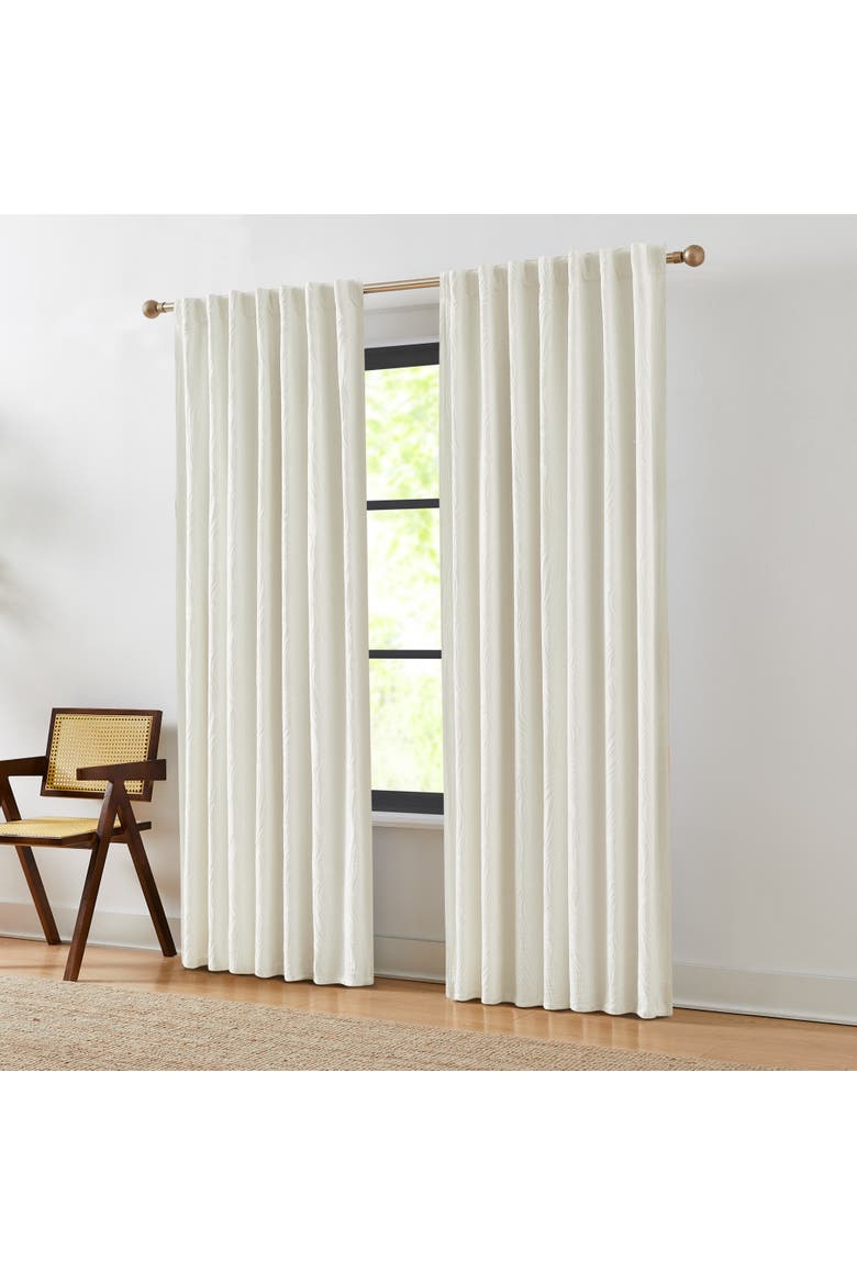 Capstone Whisper Cotton Blackout Window Panel, Alternate, color, Cream
