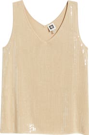 Anne Klein Double V-Neck Sweater Tank