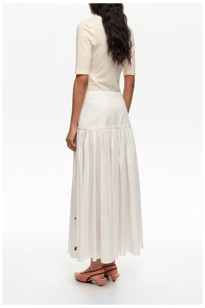 Cotton Flared Skirt, Alternate, color, WHITE