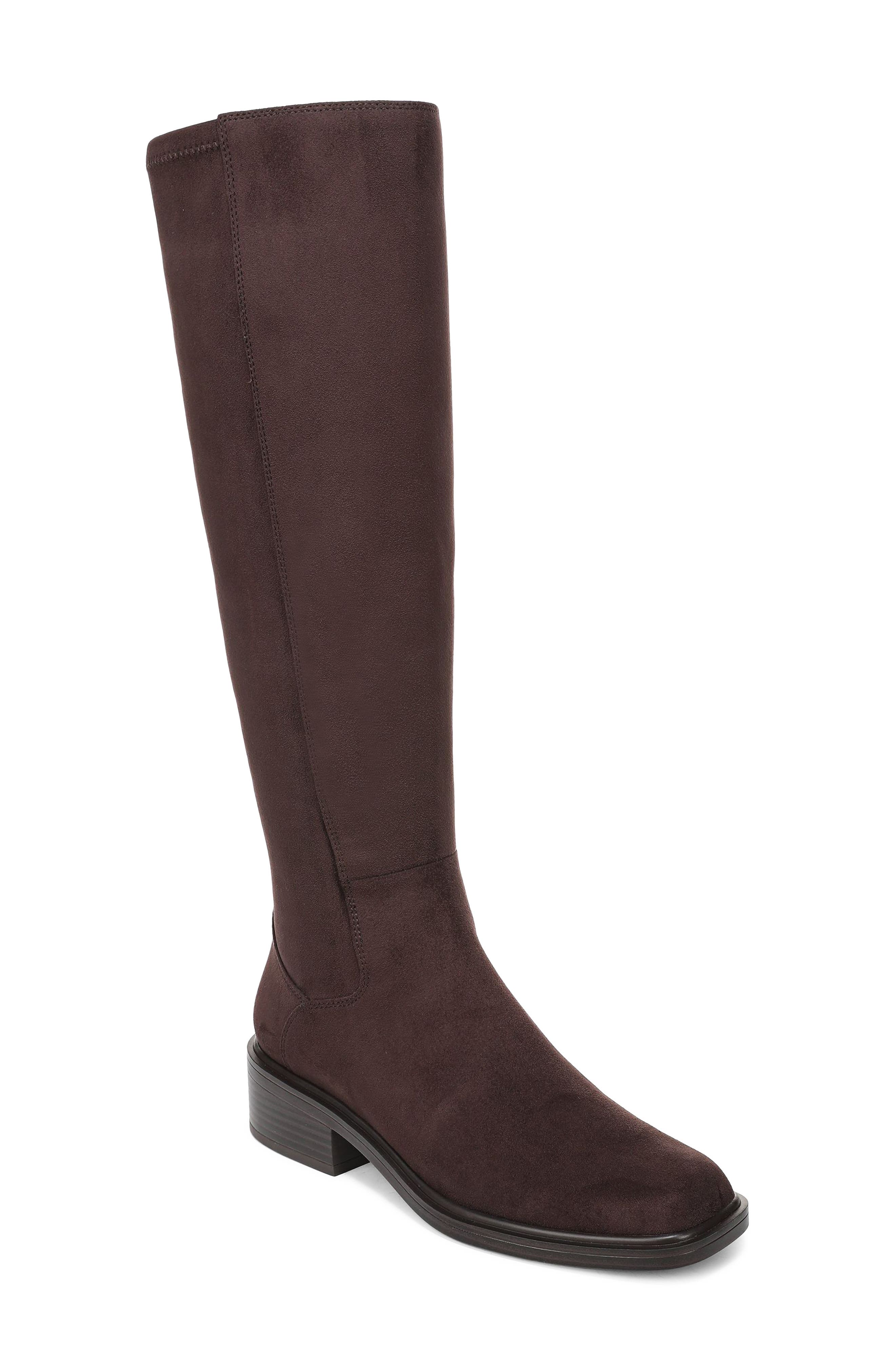 Gisella Knee High Boot, Main, color, DARK BROWN