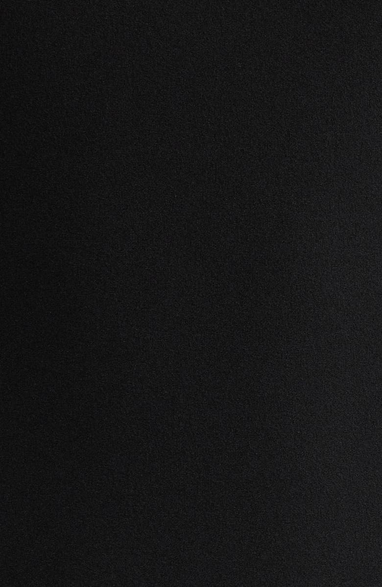 Vince Camuto Scuba Crepe V-Neck Fit & Flare Dress, Alternate, color, Black
