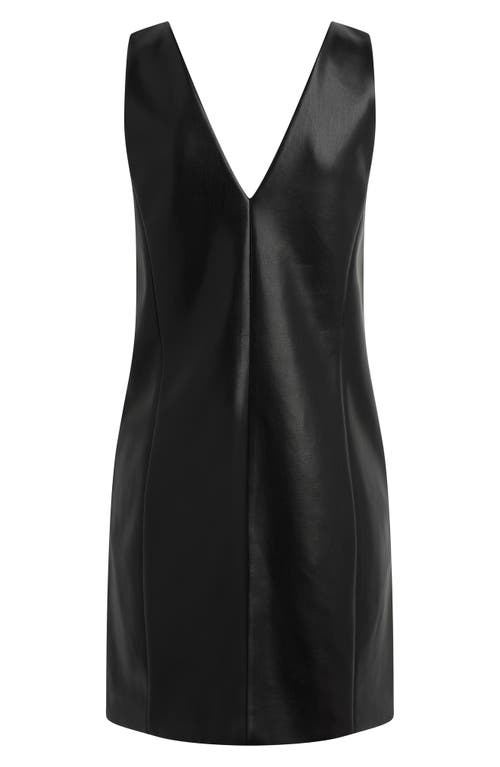 Favorite Daughter The Sasha Faux Leather Minidress In Black