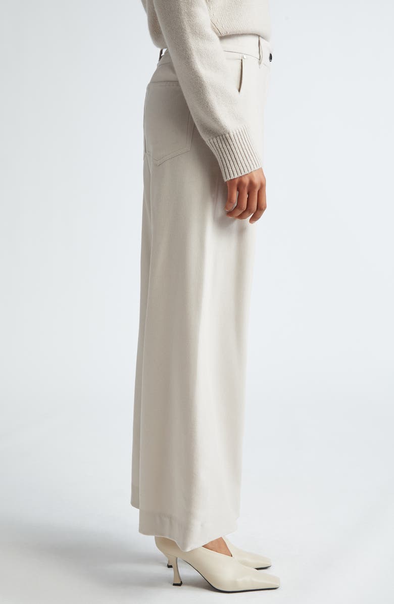 Max Mara Ermes Wide Leg Stretch Virgin Wool Trousers, Alternate, color,