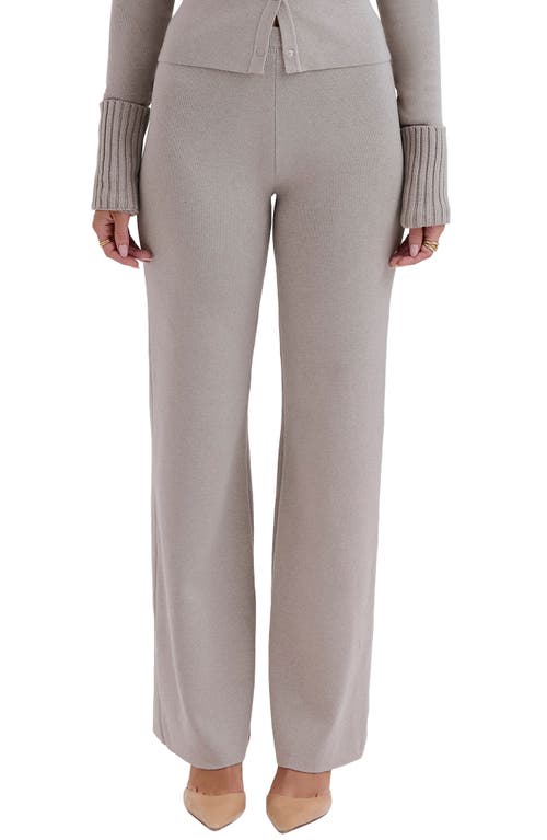 House Of Cb Womens Grey Hunter Straight-leg Cotton-blend Knitted Trousers In Grey