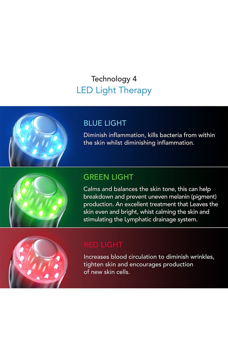 PURE DAILY CARE Luma 4-in-1 Skin Therapy Wand - Ion Therapy LED Light Machine, Alternate, color,