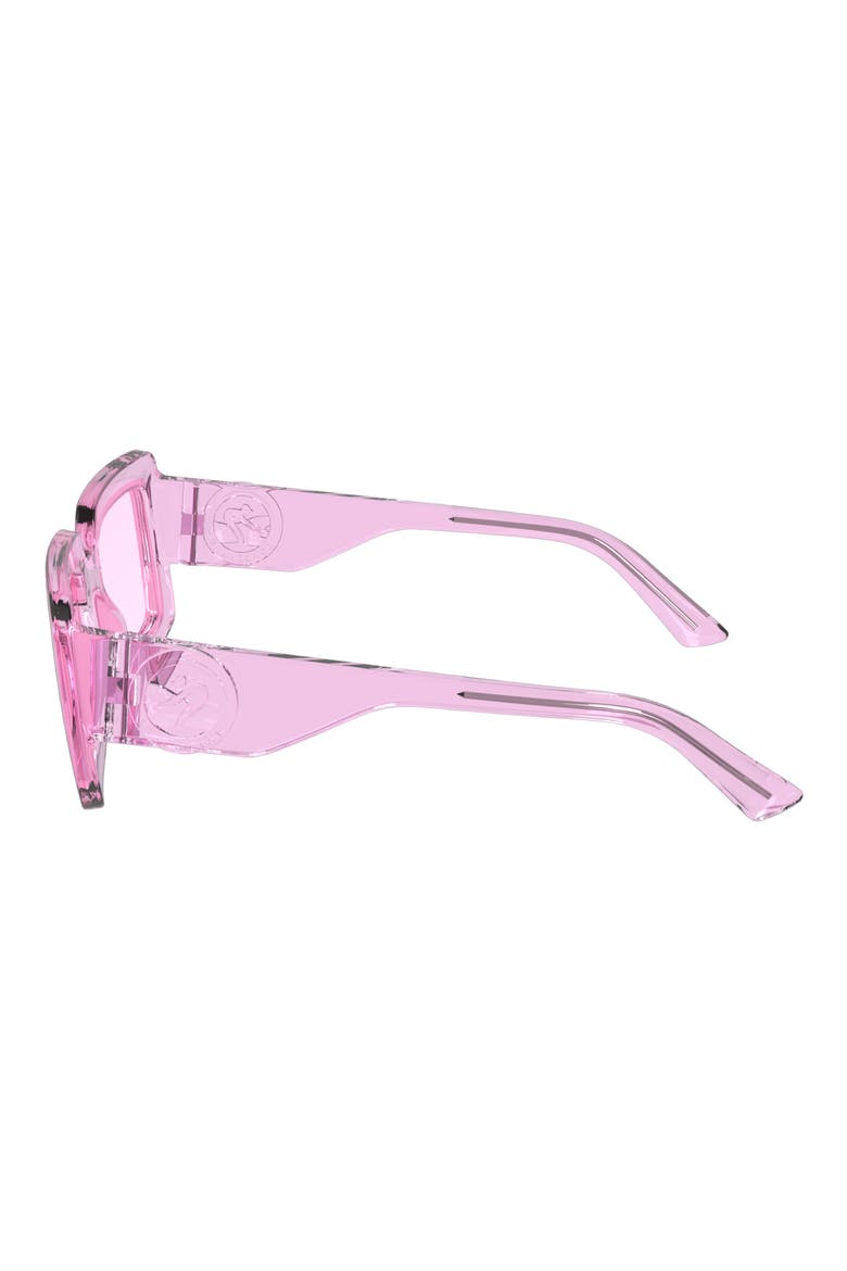 53mm Rectangular Sunglasses, Alternate, color, PINK