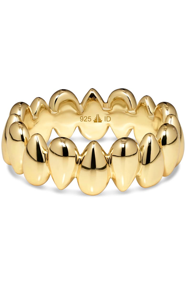 DEVATA Teardrop Eternity Band Ring in Gold Plated Sterling Silver, Main, color, Yellow Gold