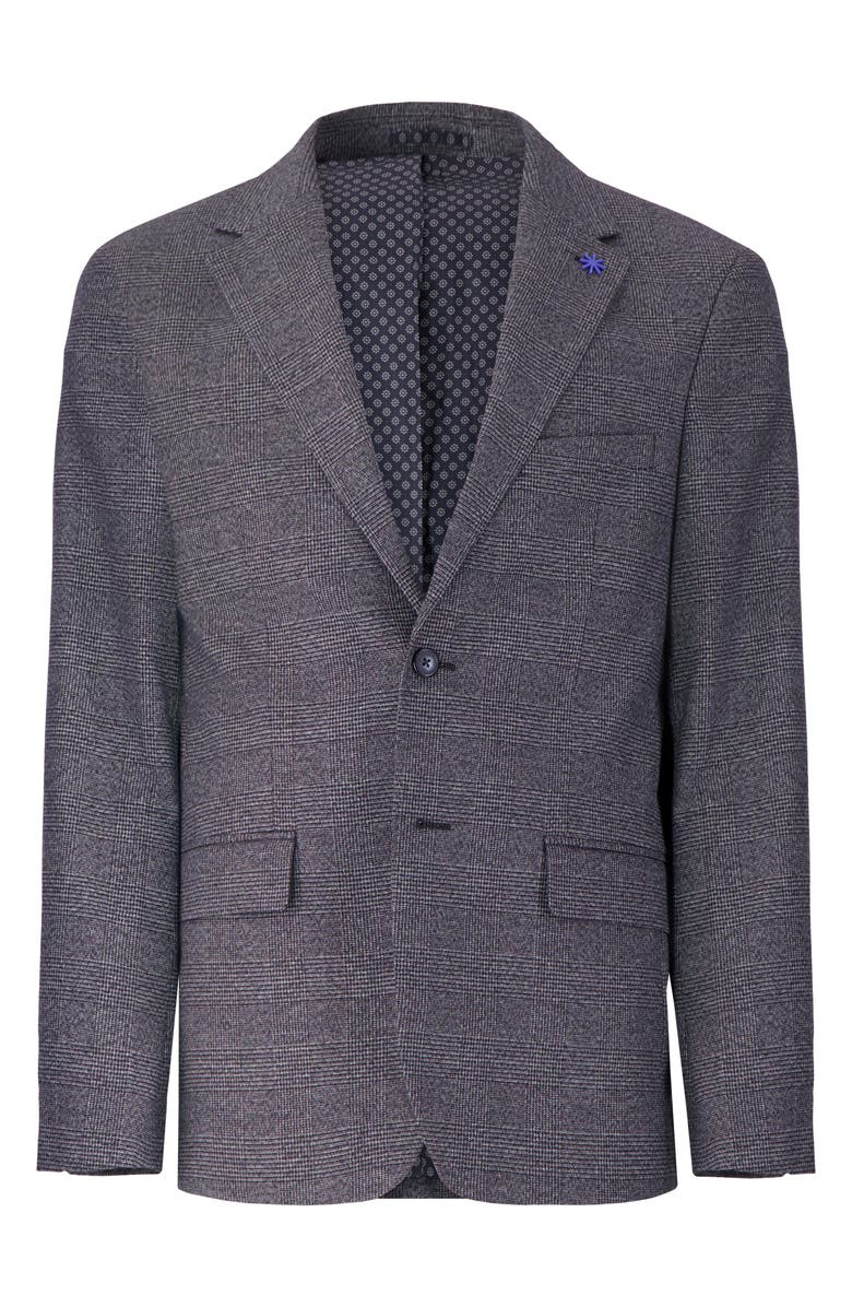 Report Collection Glen Plaid Sport Coat, Alternate, color, Dark Blue