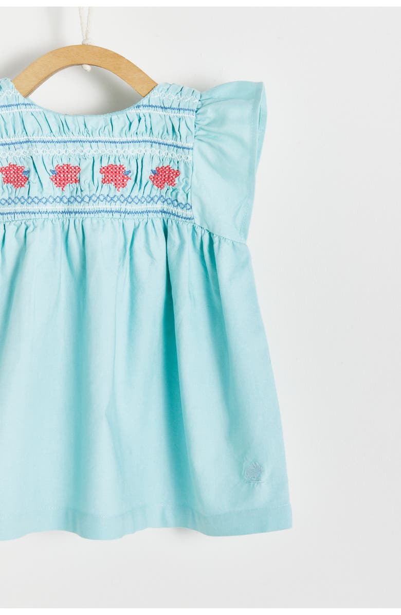 Babycottons Premium Cotton Elle Dress for Infant, Alternate, color, Aqua