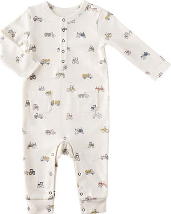 Henley Patch Pocket Organic Cotton Romper