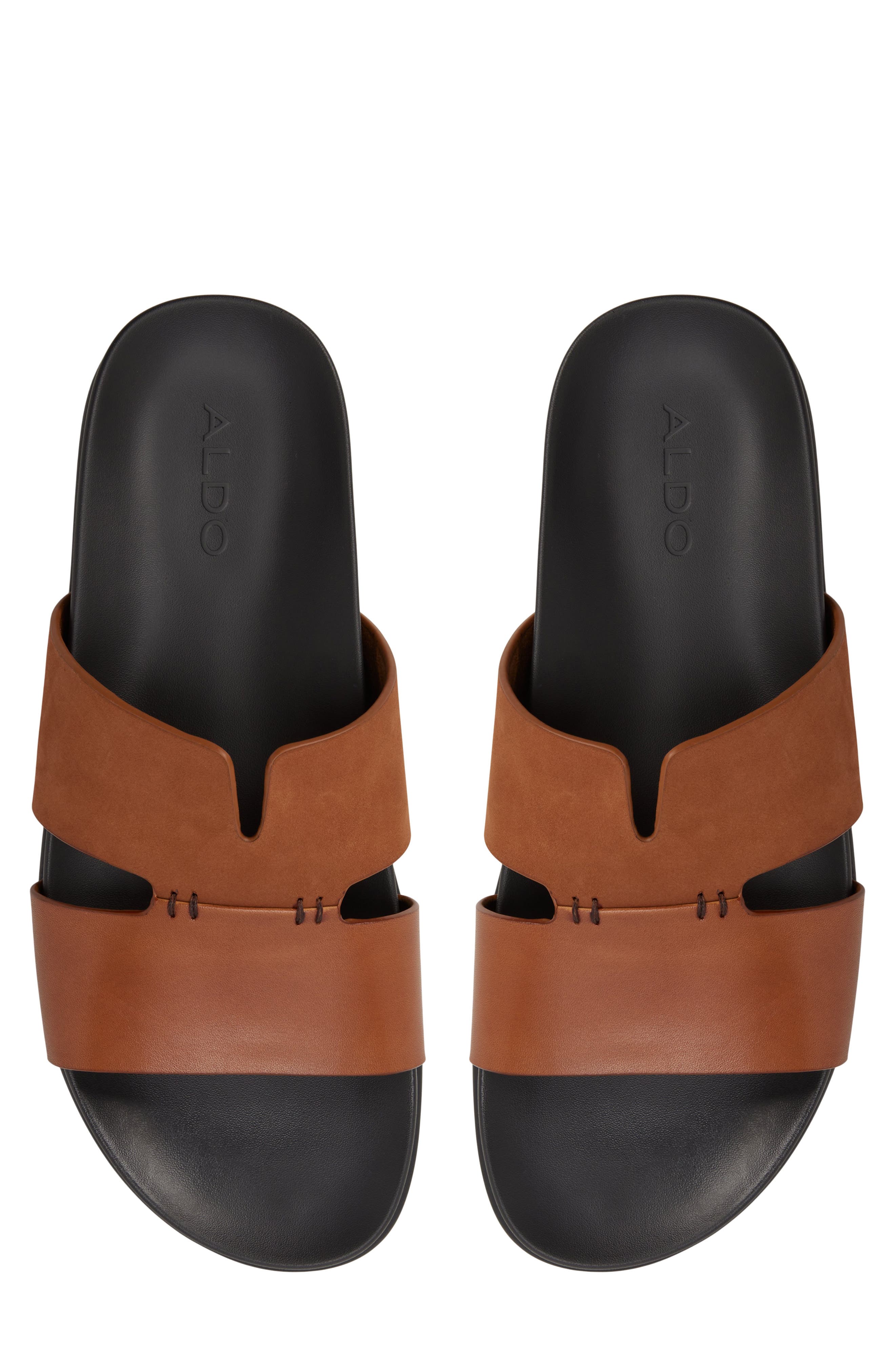 ALDO Marcelo Slide Sandal, Alternate, color, Cognac