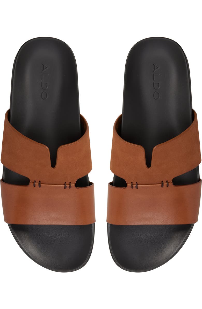 ALDO Marcelo Slide Sandal, Alternate, color, Cognac