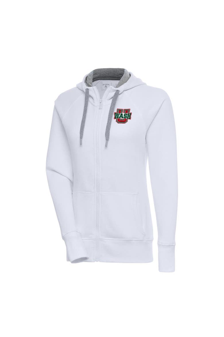 Women's Antigua  White Washington-St. Louis Victory Full-Zip Hoodie, Main, color, White