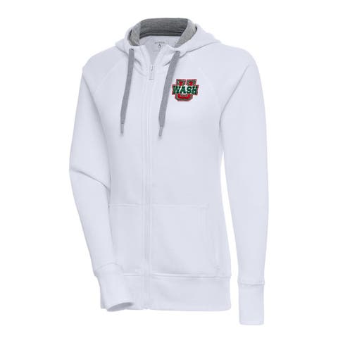 Women's Antigua  White Washington-St. Louis Victory Full-Zip Hoodie