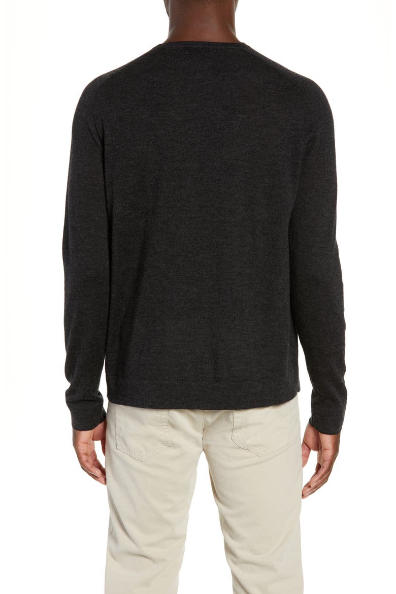 Cashmere Crewneck Sweater, Alternate, color, GREY EBONY