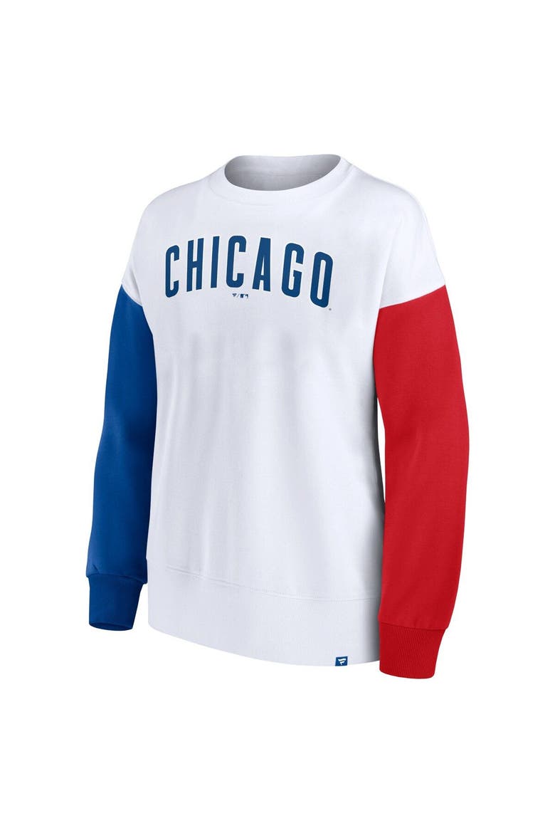 Women's Fanatics Branded White Chicago Cubs Series Pullover Sweatshirt, Alternate, color, White