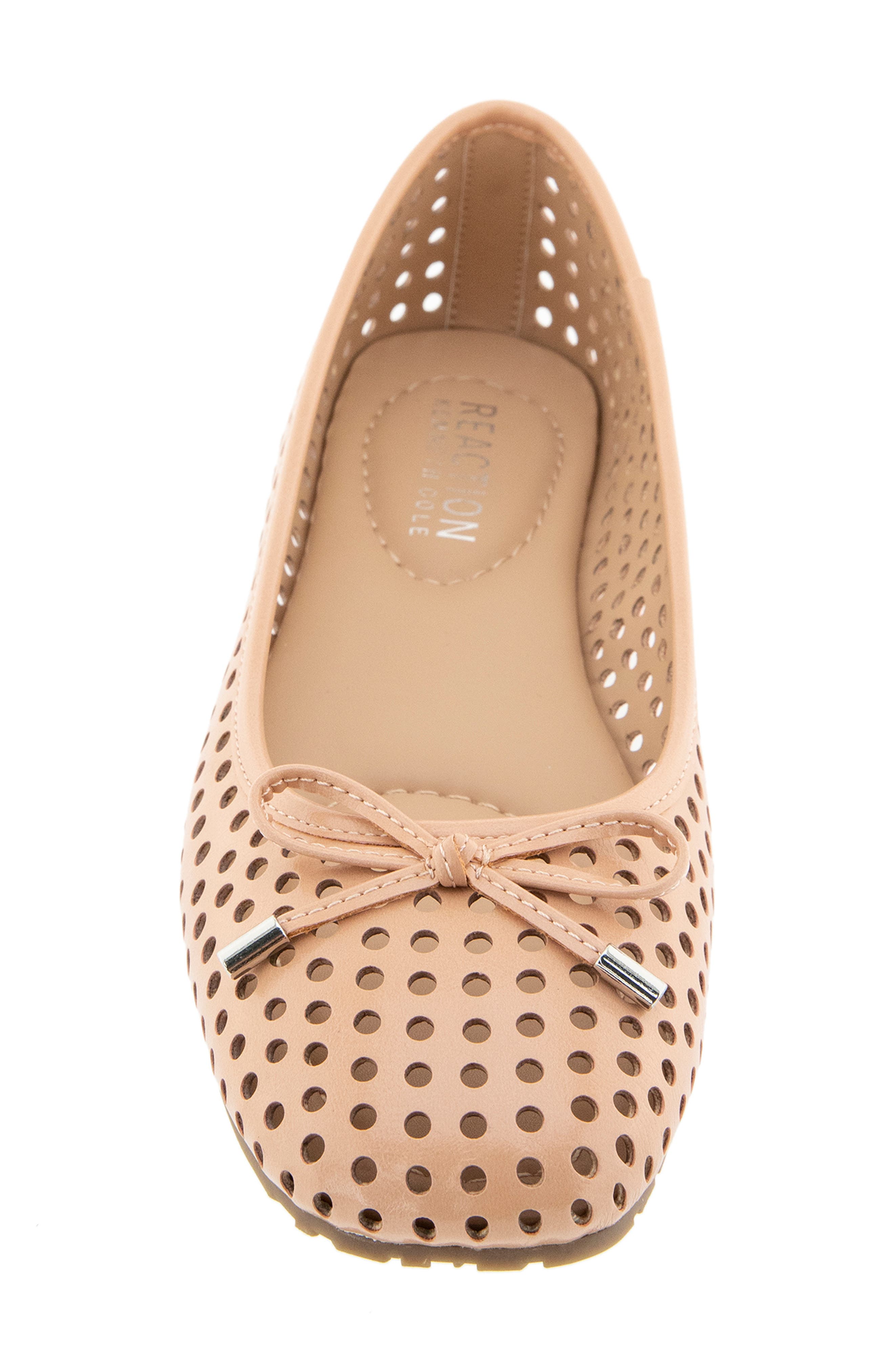 Elstree Perforated Ballet Flat, Alternate, color, PEACH