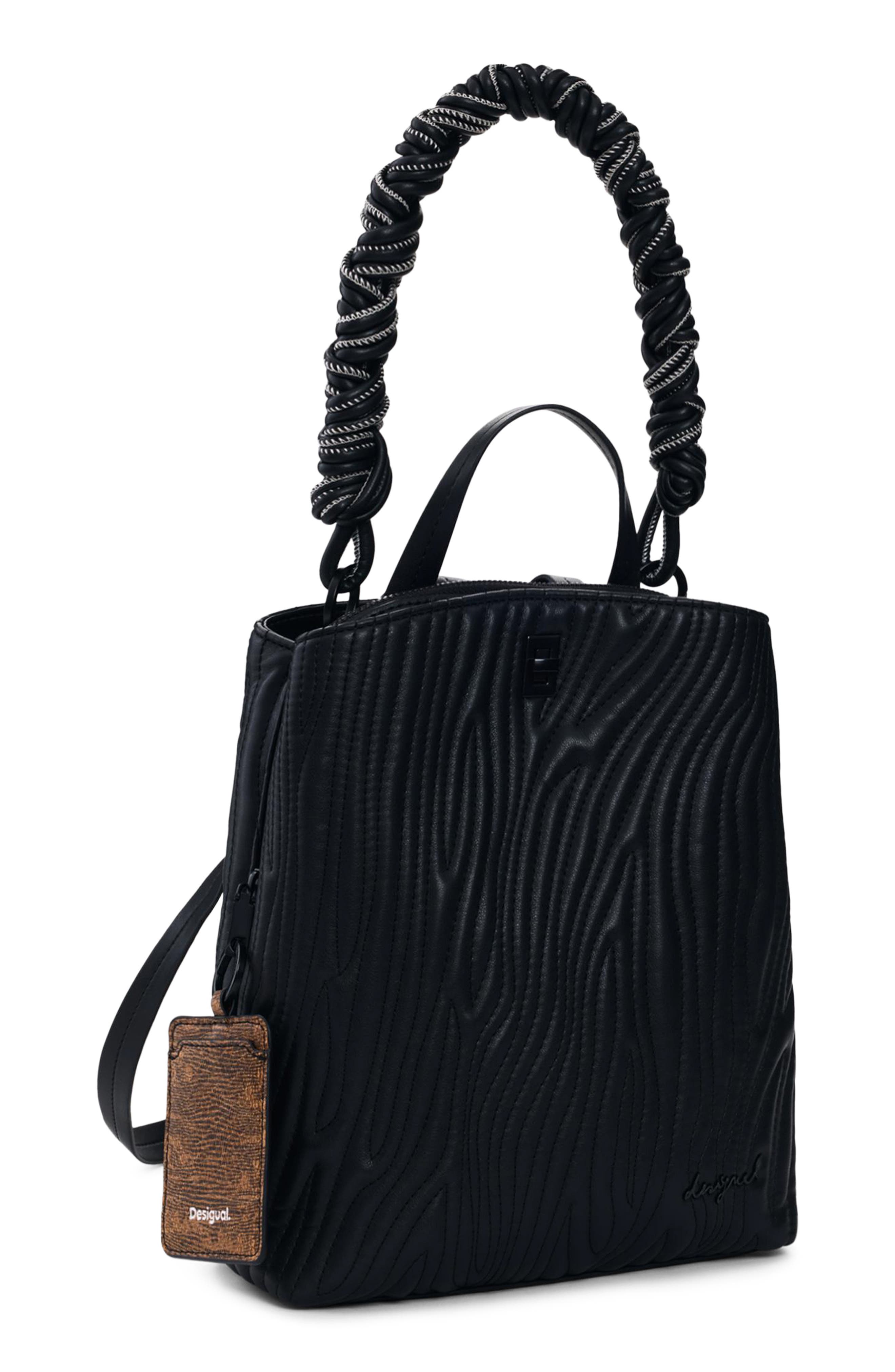 Desigual Mini Wave Embroidered Convertible Backpack, Alternate, color, 