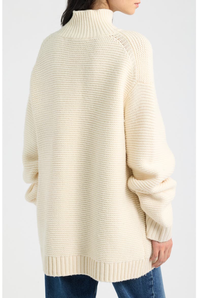 The Links Turtleneck Wool Sweater, Alternate, color, ECRU