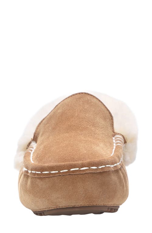 Mykos Suede Faux Fur Lined Water Repellent Slipper In Brown