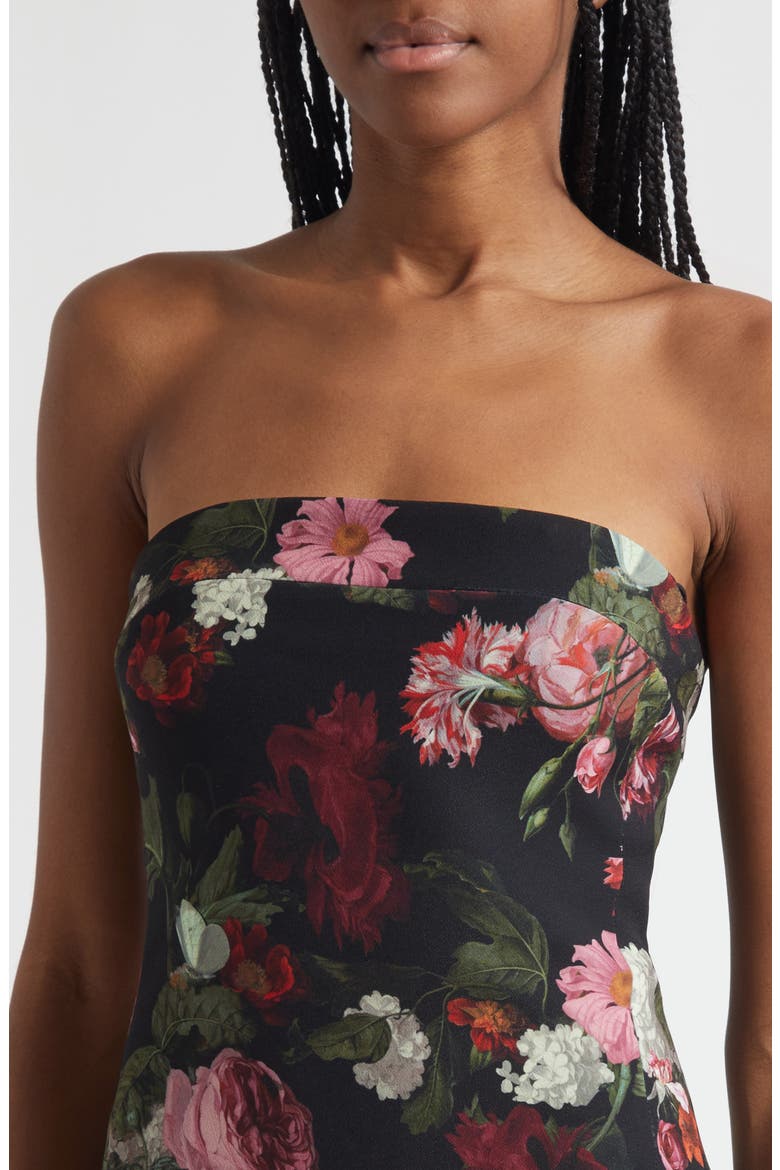Kelly Floral Strapless Minidress, Alternate, color, BE STILL