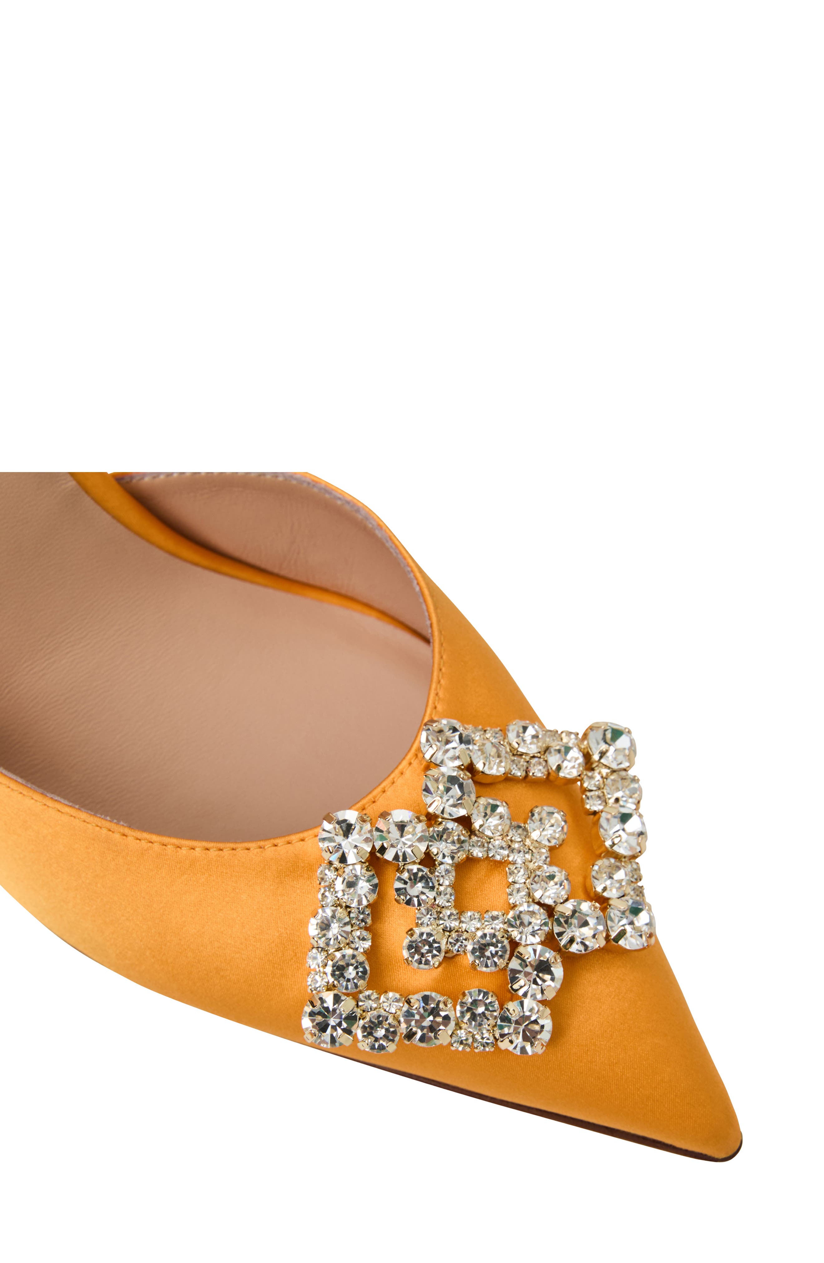 Bruno Magli Moda Slingback Pointed Toe Pump, Alternate, color, Orange Satin