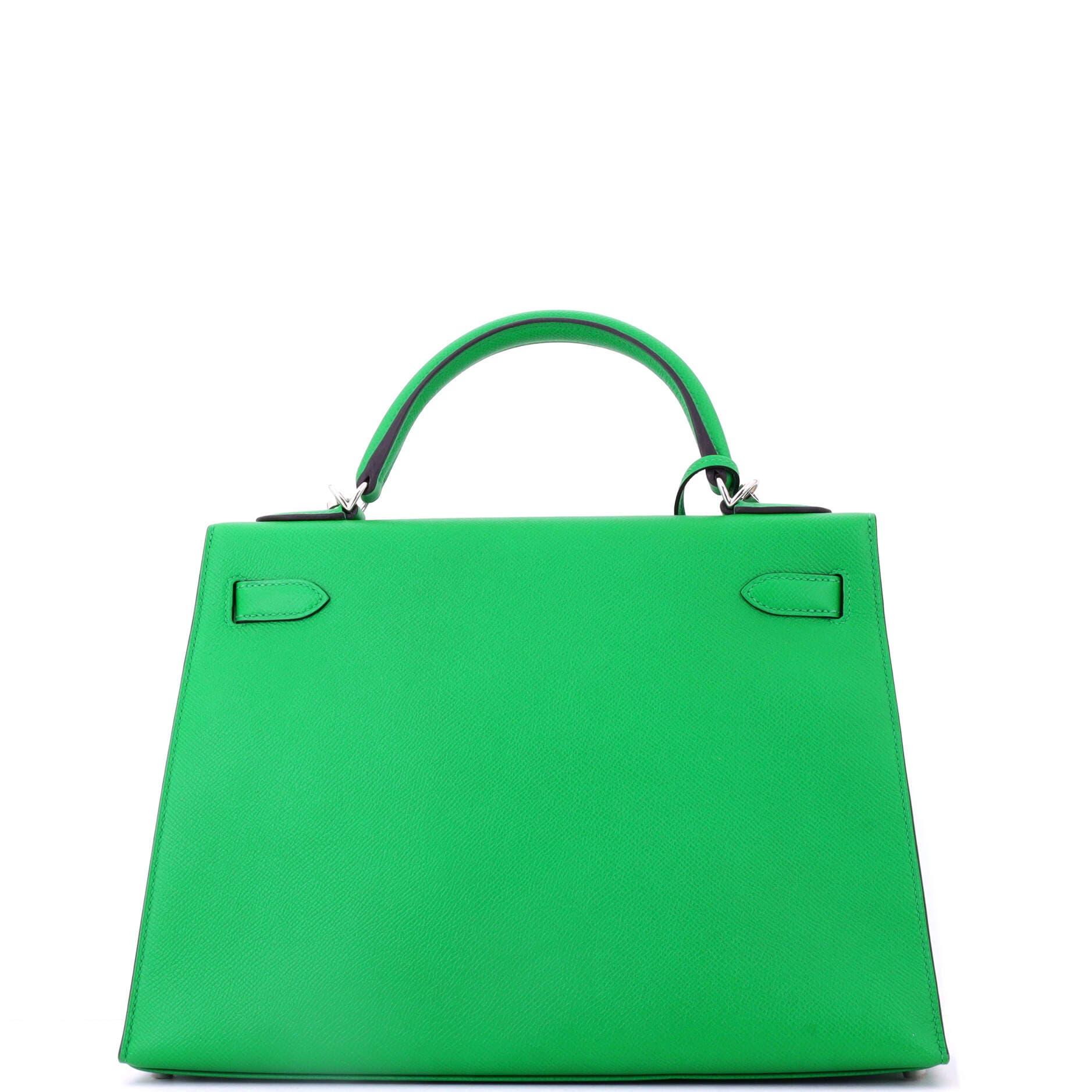 Pre-Owned Hermes Kelly Handbag Green Epsom with Palladium Hardware 32, Alternate, color, Green