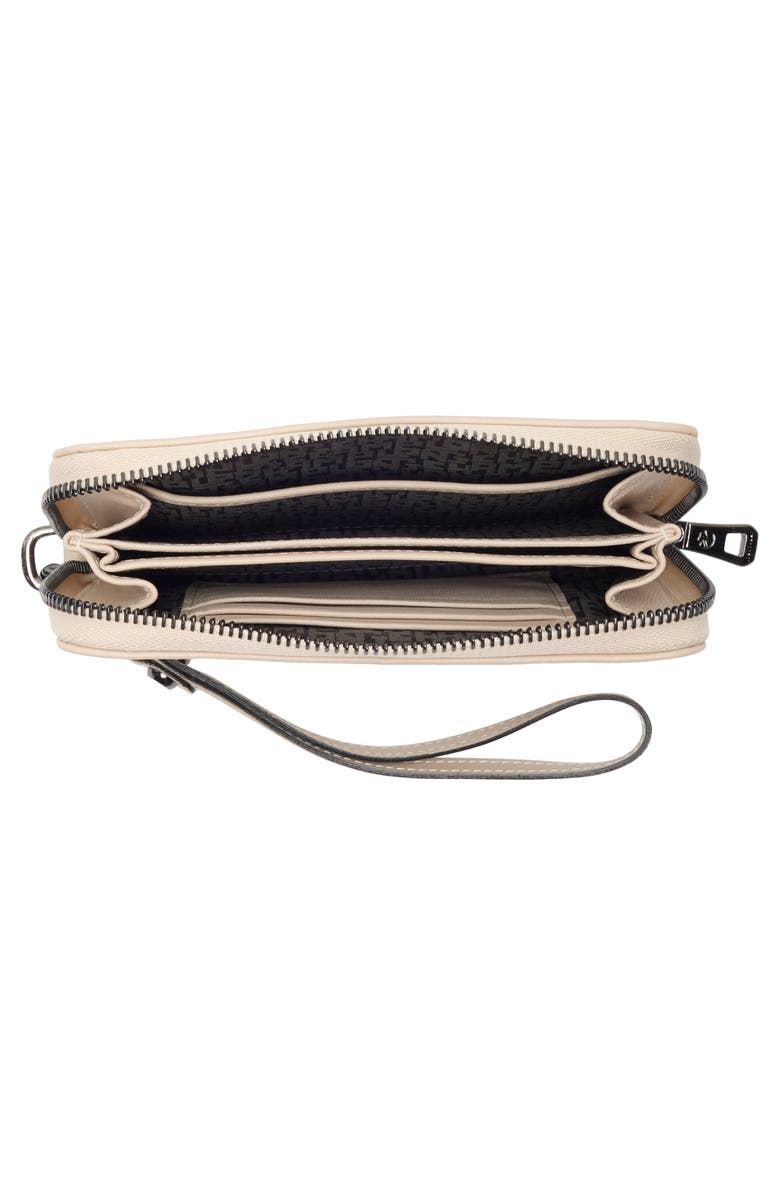 Longchamp Le Pilage Cuir Zip Wristlet Wallet, Alternate, color, Chalk