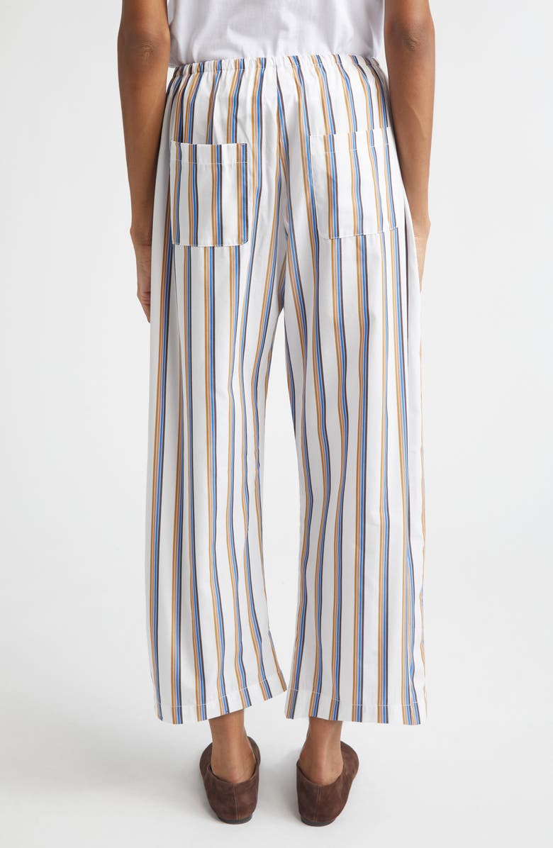 LESET Yoshi Stripe Cotton Blend Drawstring Pants, Alternate, color, Parch/Choco/Blue Stripe