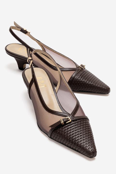 Laviera Mesh Slingback Pump