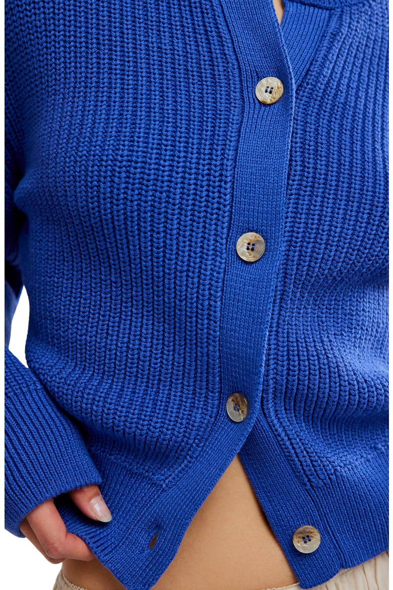 Vienna Rib Button Front Cardigan, Alternate, color, BLUE BEAM