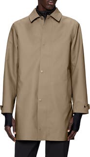 Rains Nara Waterproof Longline Rain Jacket with Removable Hood