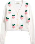 Cotton Emporium Kids' Floral Embellished Cardigan