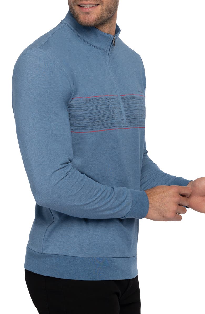 TravisMathew Splash of Color Stretch Cotton Blend Half Zip Pullover, Alternate, color, 