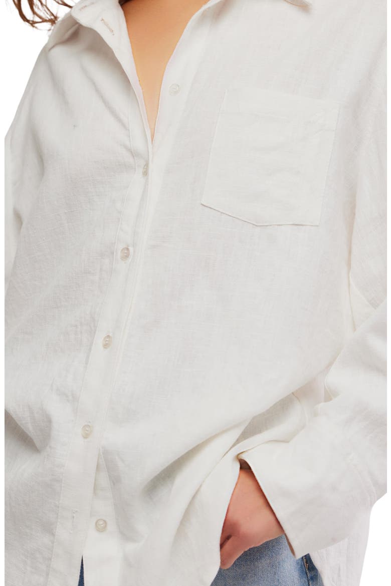 Sabine Cotton Button-Up Shirt, Alternate, color, PARCHMENT