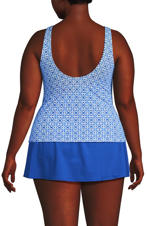 Shop Lands' End Plus Size Slender Suit Tummy Control Wrap Tankini Swimsuit Top