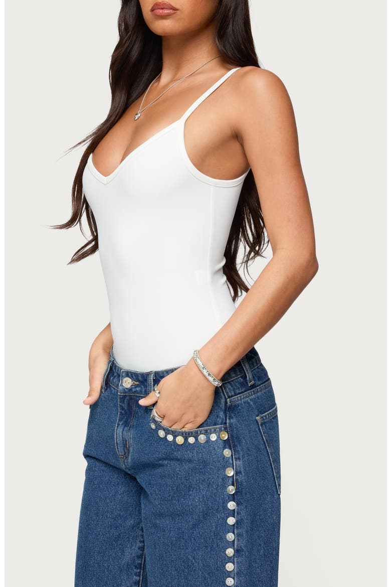 Teaghan Camisole Bodysuit, Alternate, color, WHITE