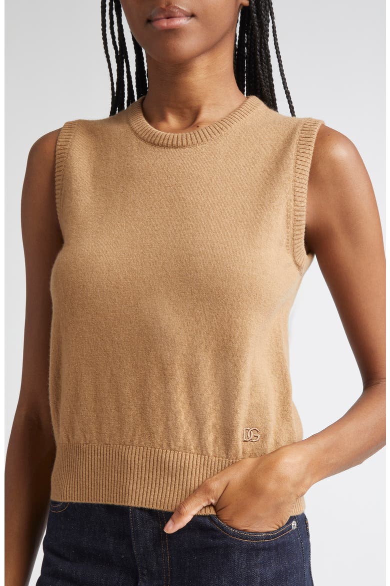 Cashmere Sweater Vest, Alternate, color, M2186 MARRONE CHIARO