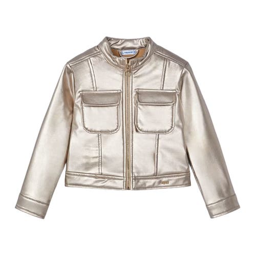 Mayoral Zip-pocket Jacket In Silver