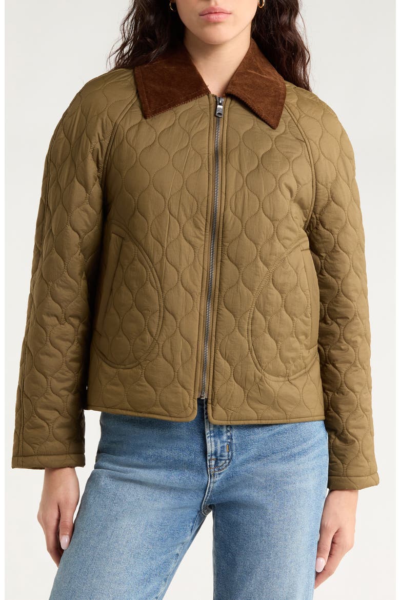 Quilted Barn Jacket, Alternate, color, MILITARY