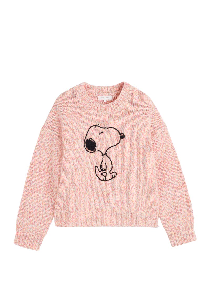 Merino Snoopy Marl Sweater, Alternate, color, Multi Pink