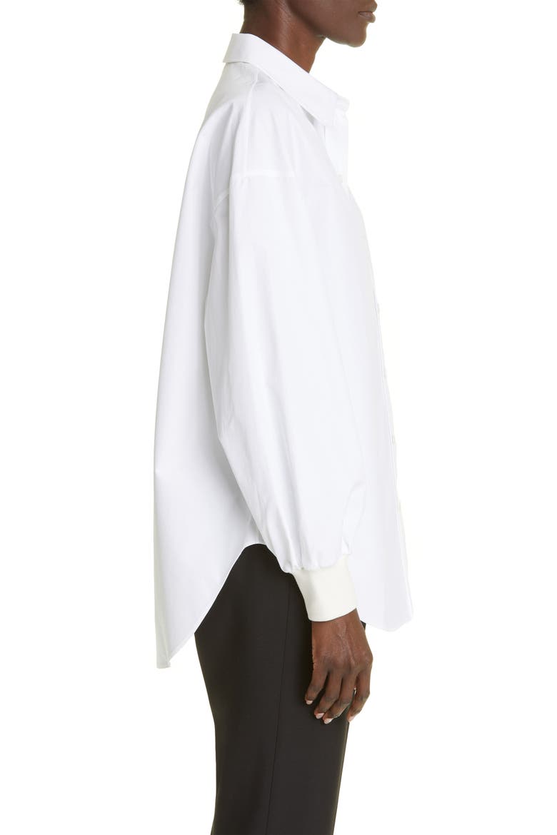 Alexander McQueen Cocoon Cotton Blouse, Alternate, color, OPTICAL WHITE