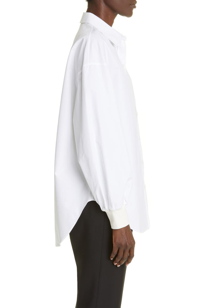 McQueen Alexander McQueen Cocoon Cotton Blouse, Alternate, color, 