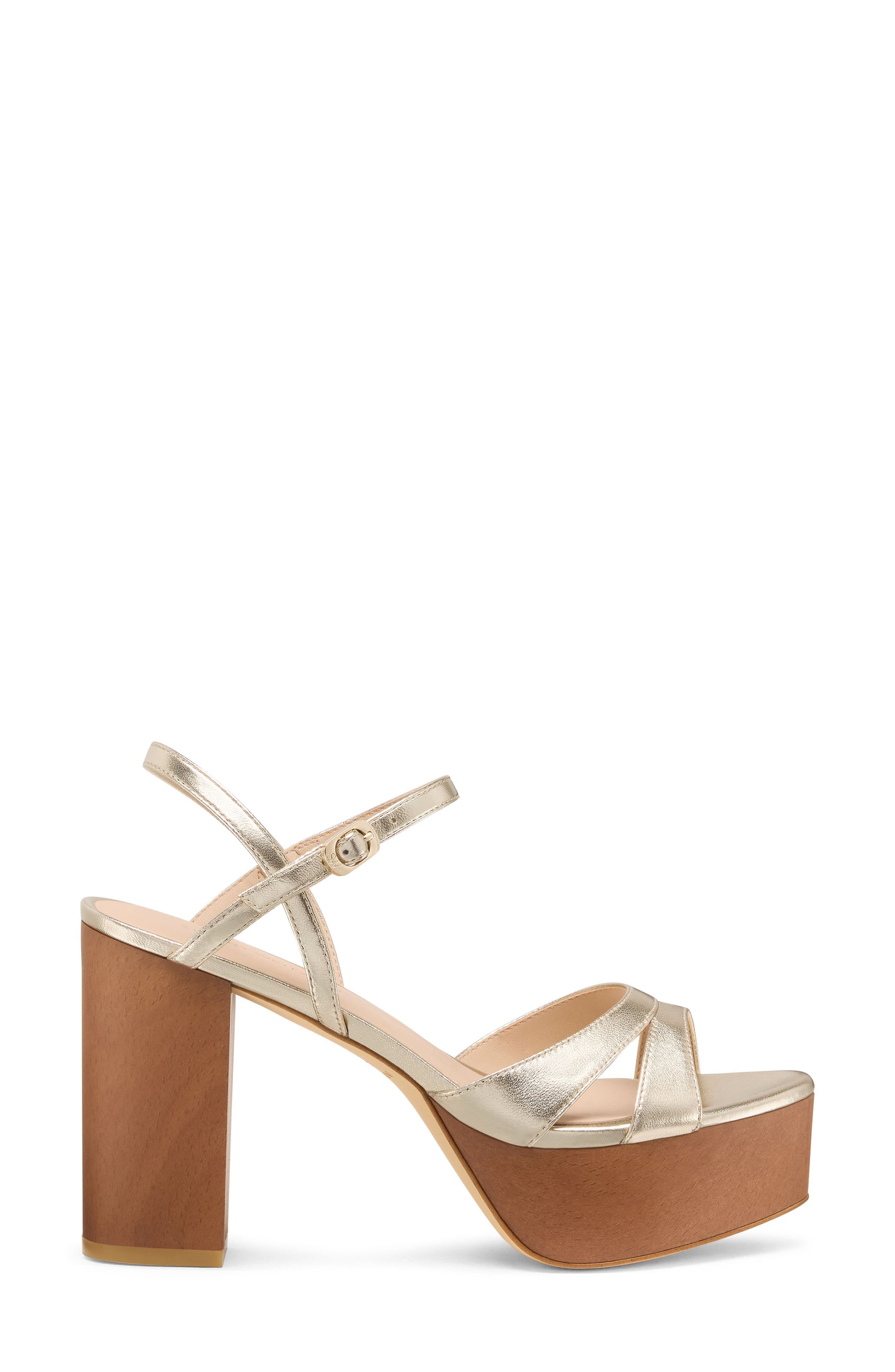 Maia Platform Sandal, Alternate, color, PLAT/DKNAT